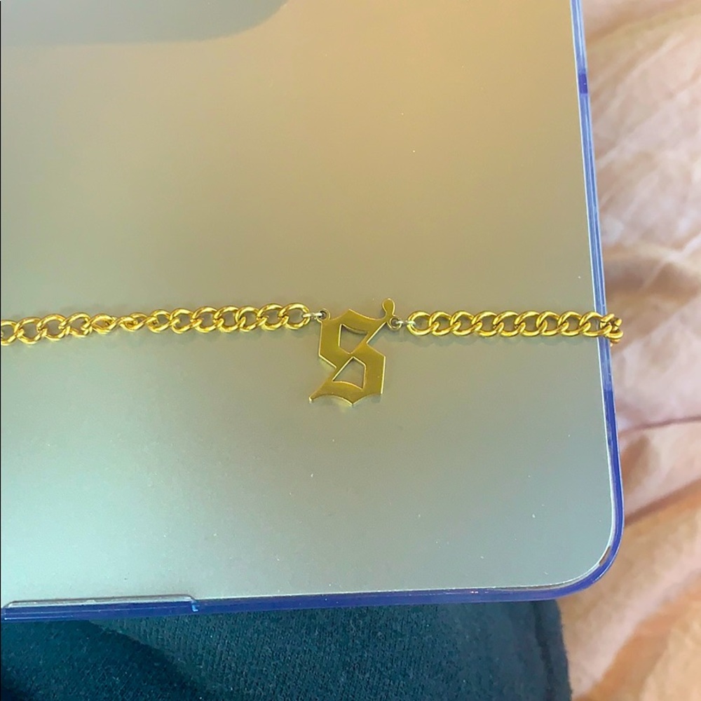 EllieVail personalized “S” initial necklace